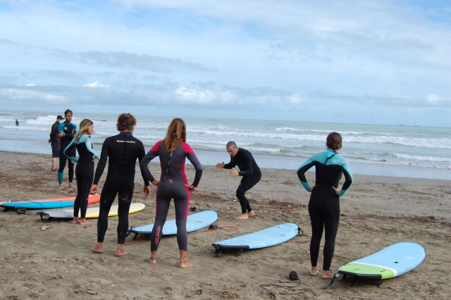  First steps to surfing in Benicasim 