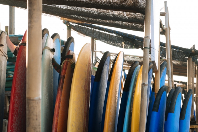  Surfboards ready for activity in Benicasim 