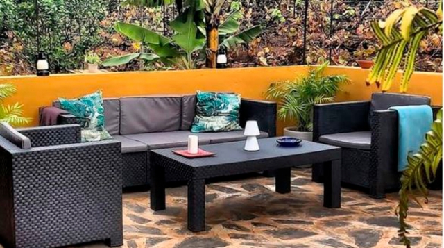 Zona chill out para cata de vinos en Tenerife