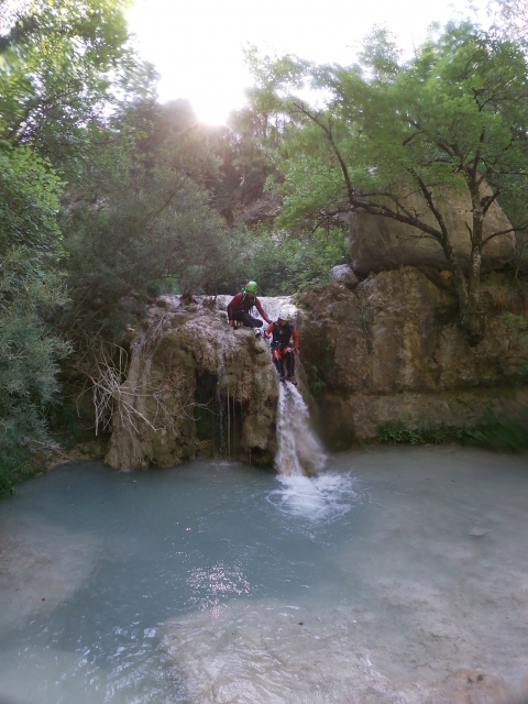 Descenso del barranco acuático