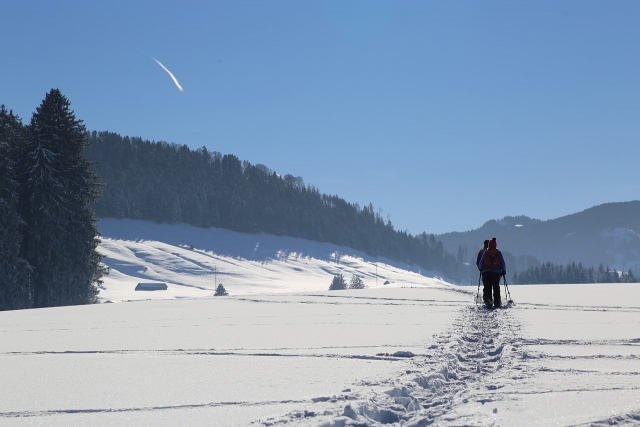  uomo che cammina sulla neve 