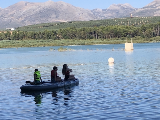 Disfrutando en el lago