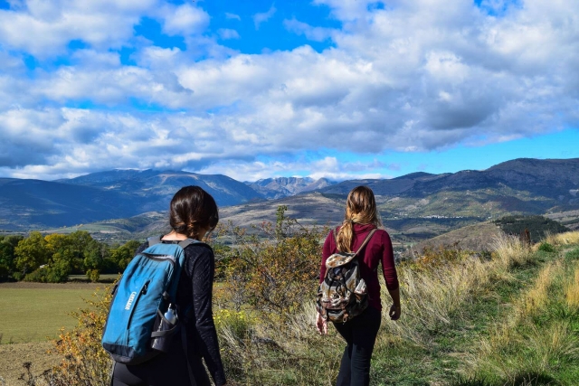 Trekking during the camp 