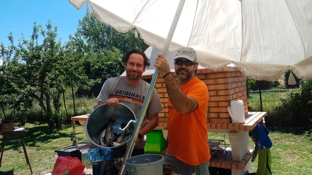  With fishing 