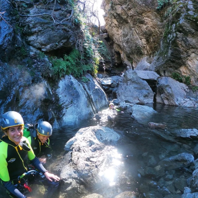  End of the canyoning route 