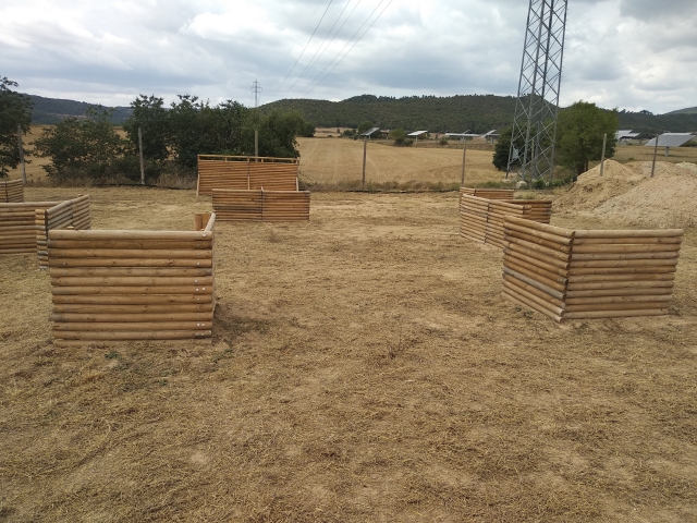 Campo de trincheras en barcelona