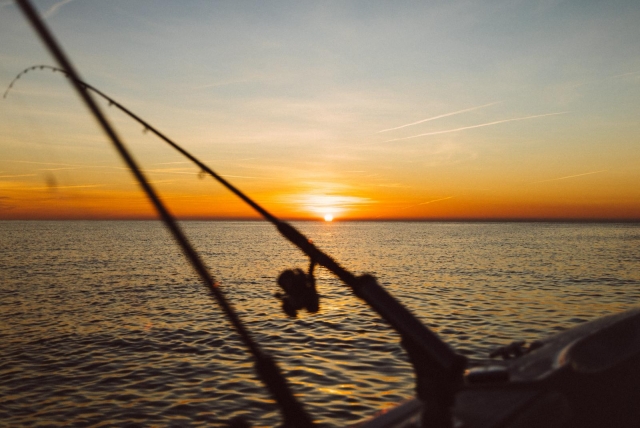 Pesca al atardecer