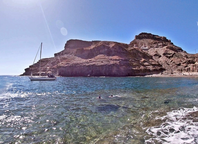  Stopp am Strand von Guayedra 