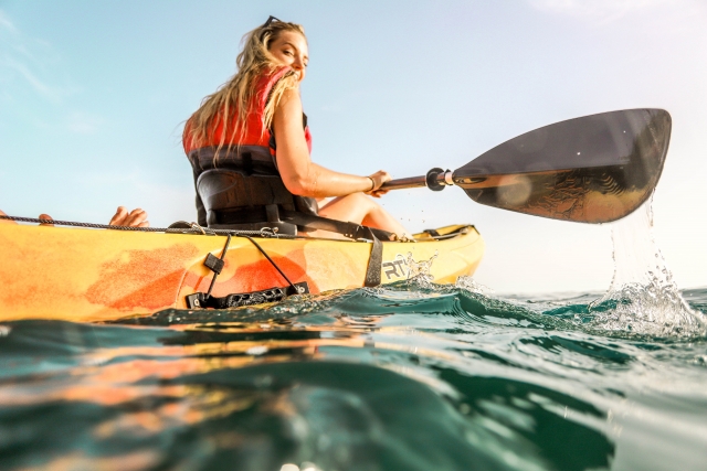 Día en el mar con los kayaks