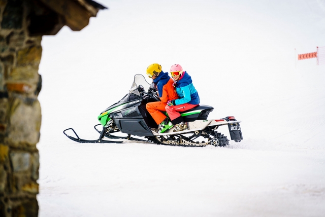  Enjoying the snowmobiles 