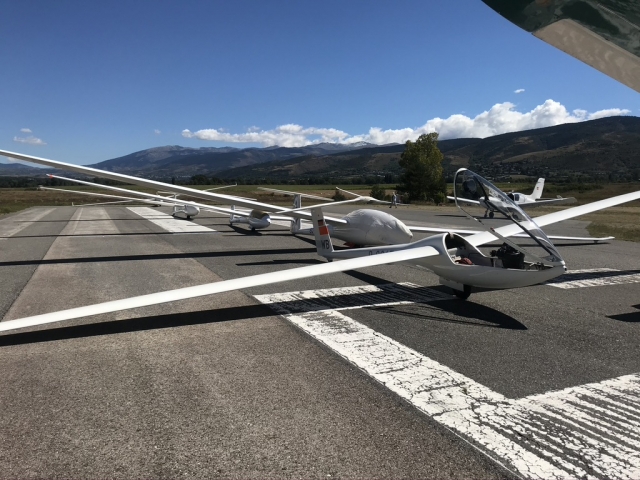 In competition 