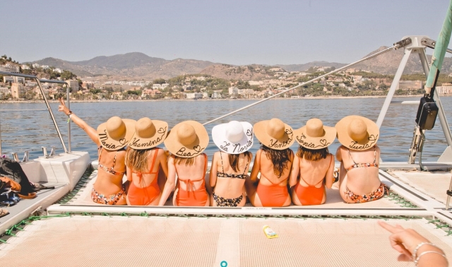 Disfrutando en la party boat