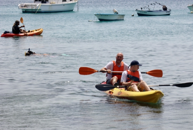 Coordinados en el kayak