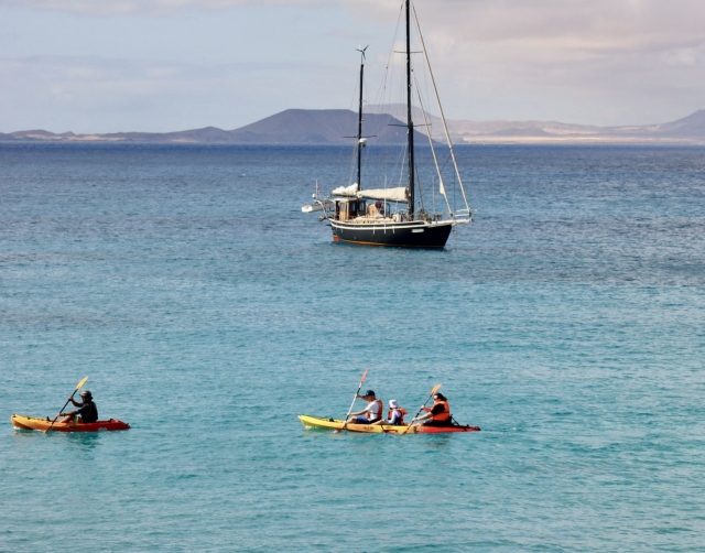 Haciendo kayak