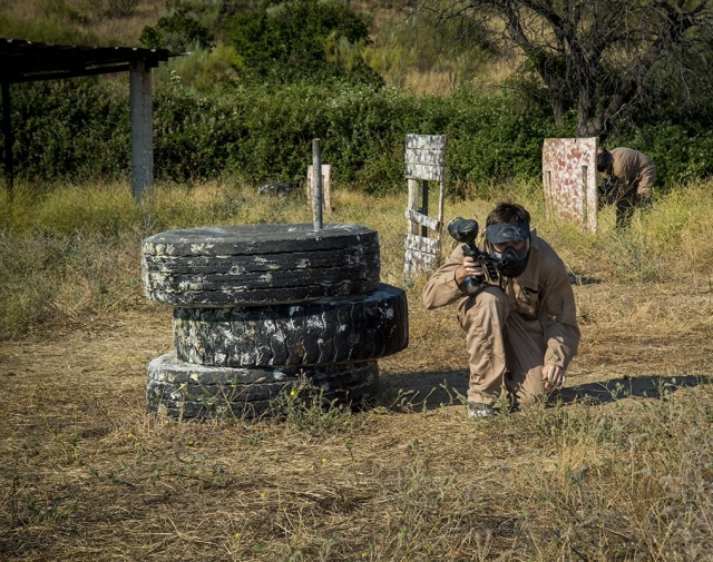  Durante o jogo de paintball 