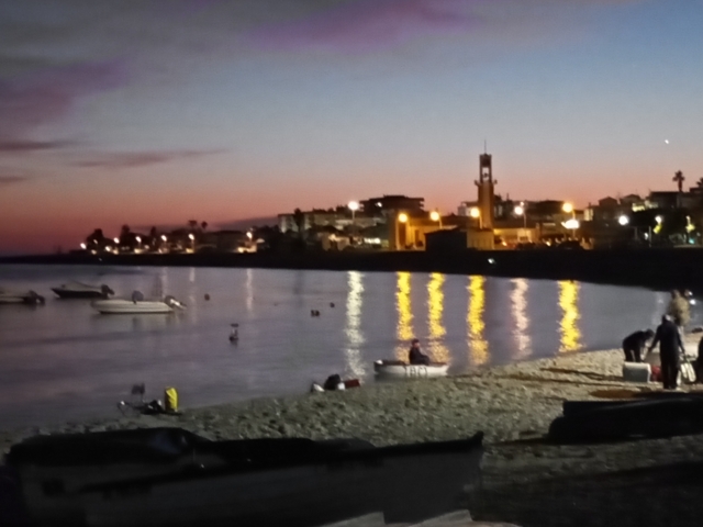 La playa de noche