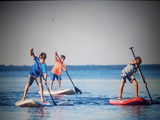 Practicando paddle surf