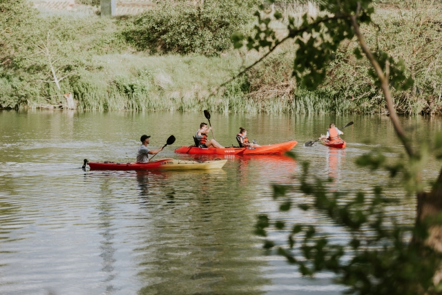  Groupe d'amis avec nos kayaks 
