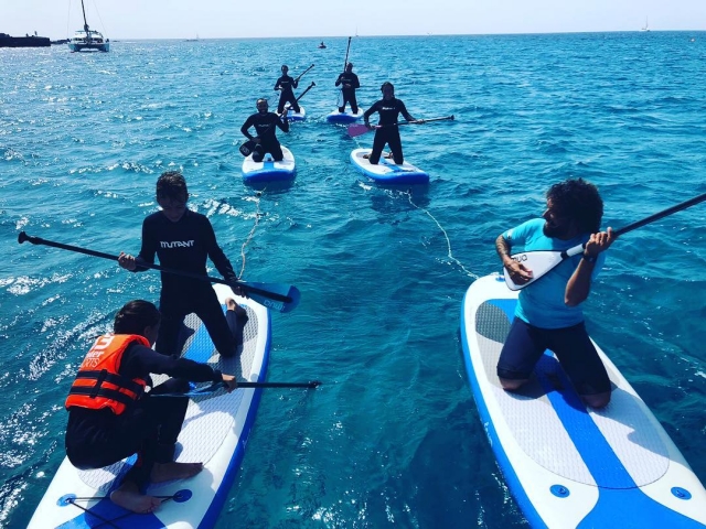 Paddle surfing in Fuerteventura 