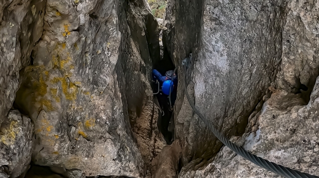  Suspension bridge of the via ferrata Valdetorno 