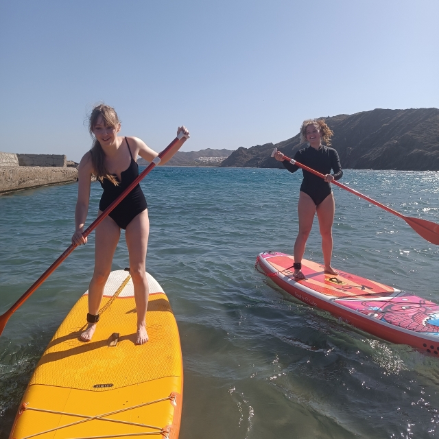 Diversión con las tablas de Sup en Mojácar