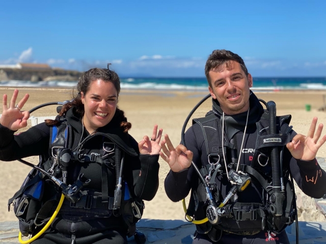  Diving from Tarifa beach 