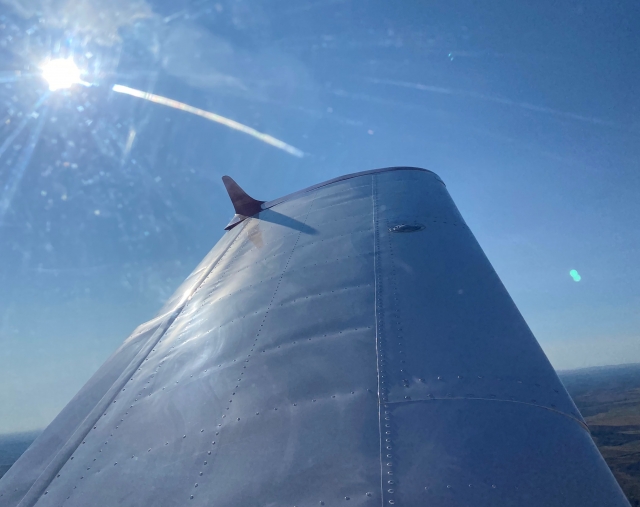  Depuis l'avion capturant le moment 