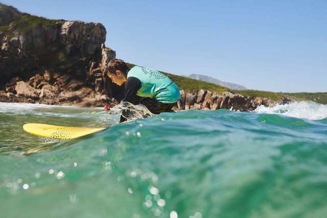  Catching the waves with the surfboards 