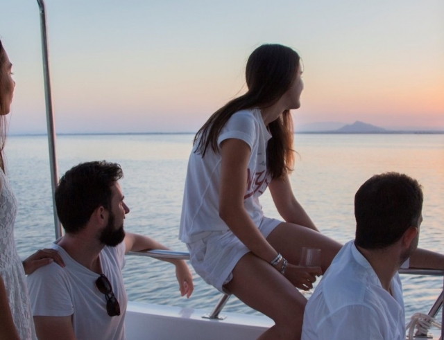 Puesta de sol con amigos