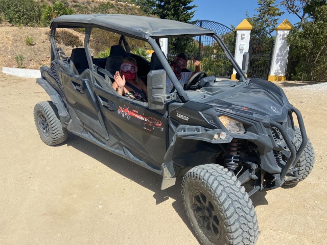  Buggies traveling the roads of Mijas 