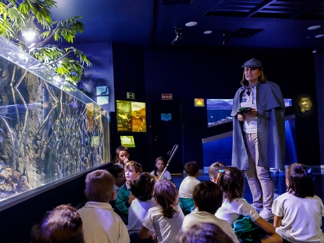 Niños aprendiendo sobre la naturaleza