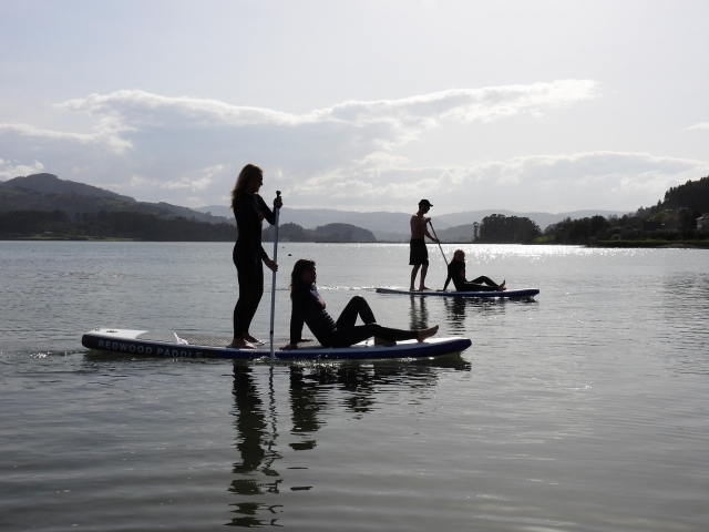  Paddle surfing with friends 