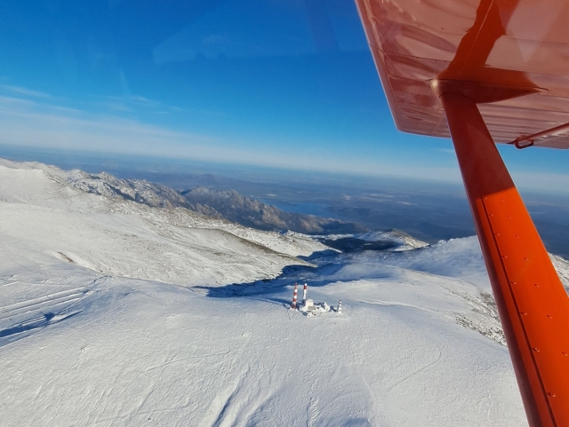 Las vistas de la sierra desde la avioneta