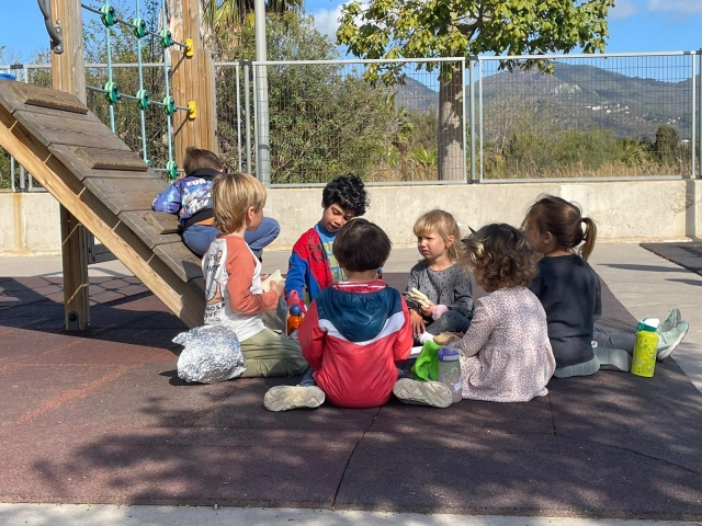  Children enjoying the common areas of the camp 