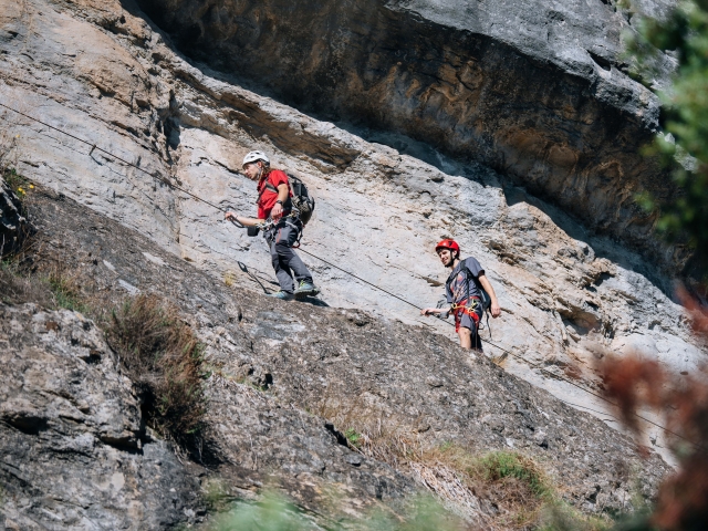 Ascendente durante la Ferrata 