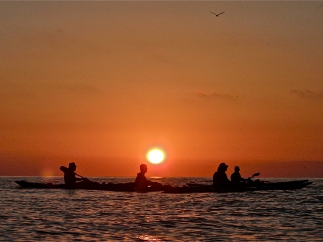 Kayak al atardecer