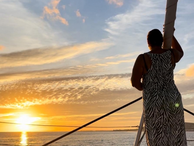 Atardecer desde barco Atardecer desde barco