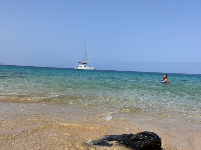 Playa Papagayo en barco