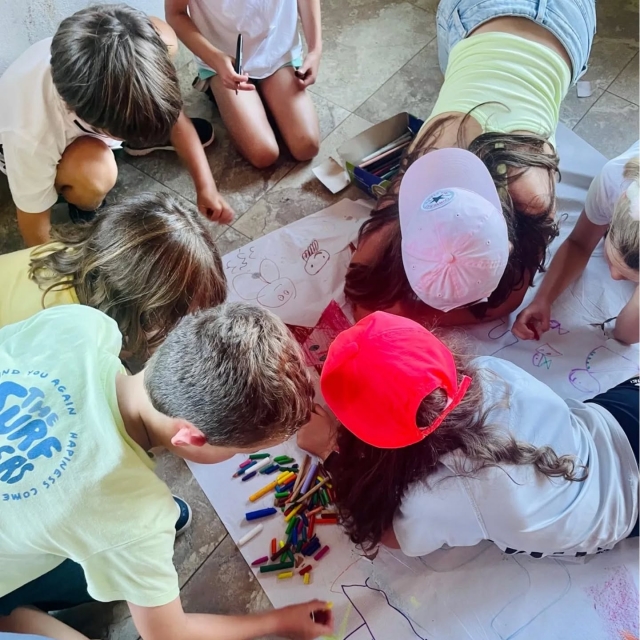  Showing their most creative side during the camp 