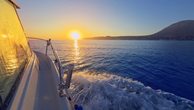 Atardecer desde el barco