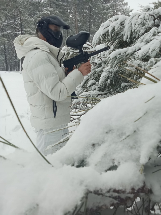 Paintball con todo nevado