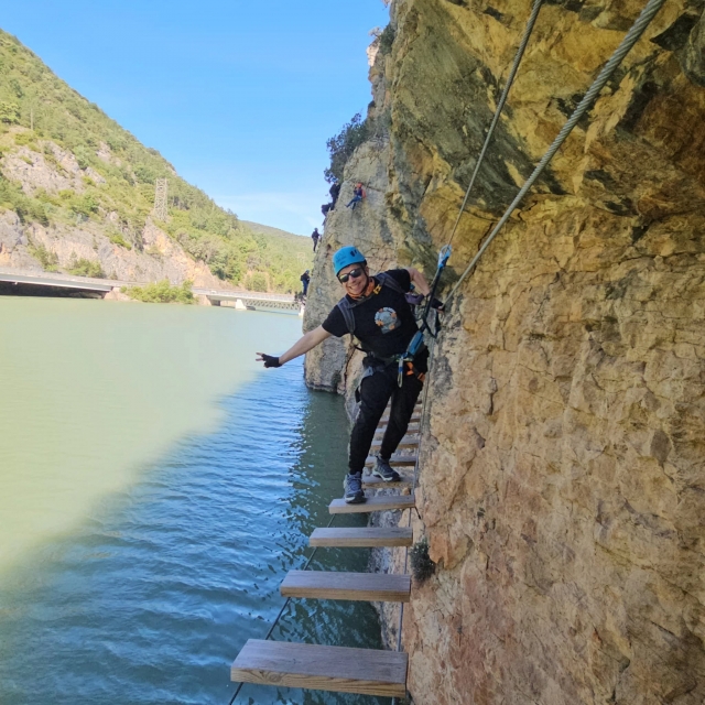 Puente durante la ferrata