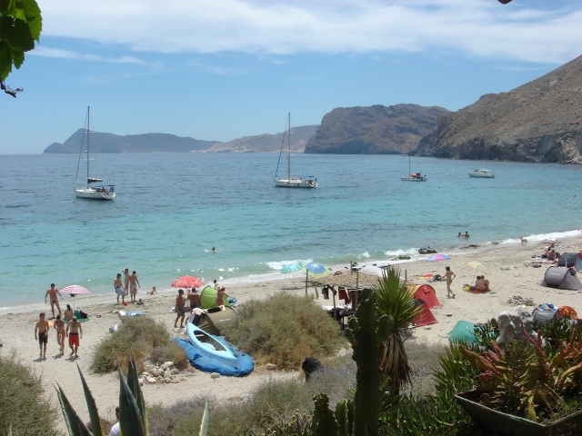 En la playa
