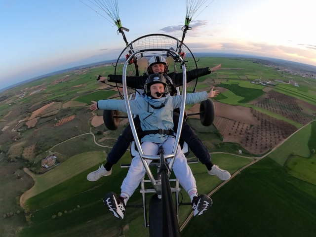 Voo do batismo em Paramotor on Chinchón, 15min