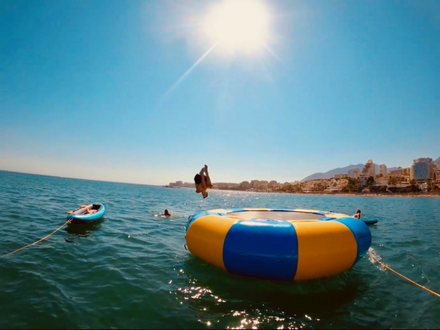 Hinchables durante el paseo en barco