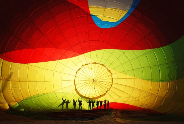 Interior del globo