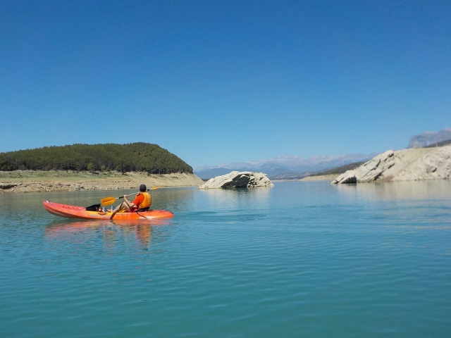  Kayak in blue waters 
