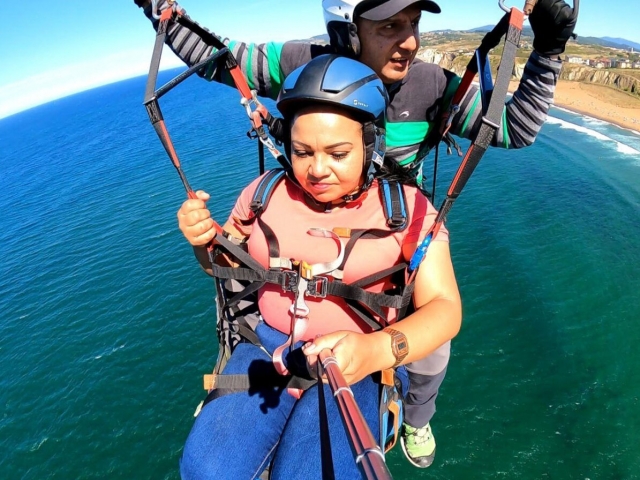  Paragliding over the sea 