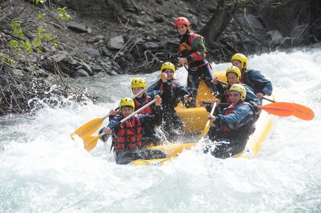 Emoción en el rafting