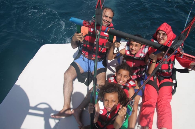  Family parasailing 